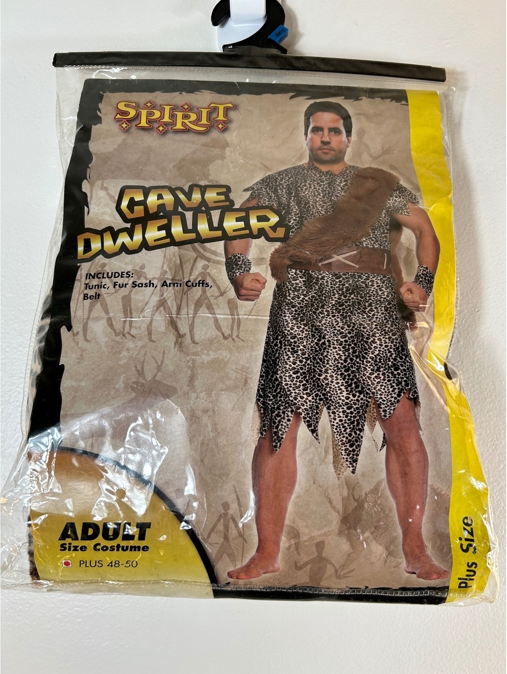 SPIRIT HALLOWEEN Men’s Cave Dweller Plus Size Costume / Size: 48/50